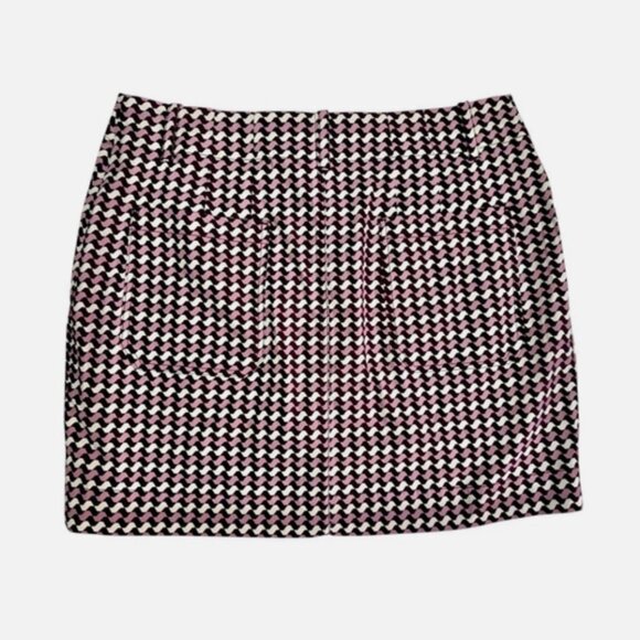 Maeve Anthropologie The Colette Purple Patterned Mini Skirt With Pockets size XL - Picture 7 of 9